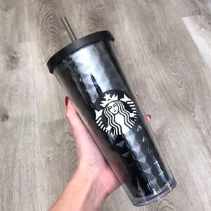 Starbucks Studded Geometeic Tumbler Cup Black